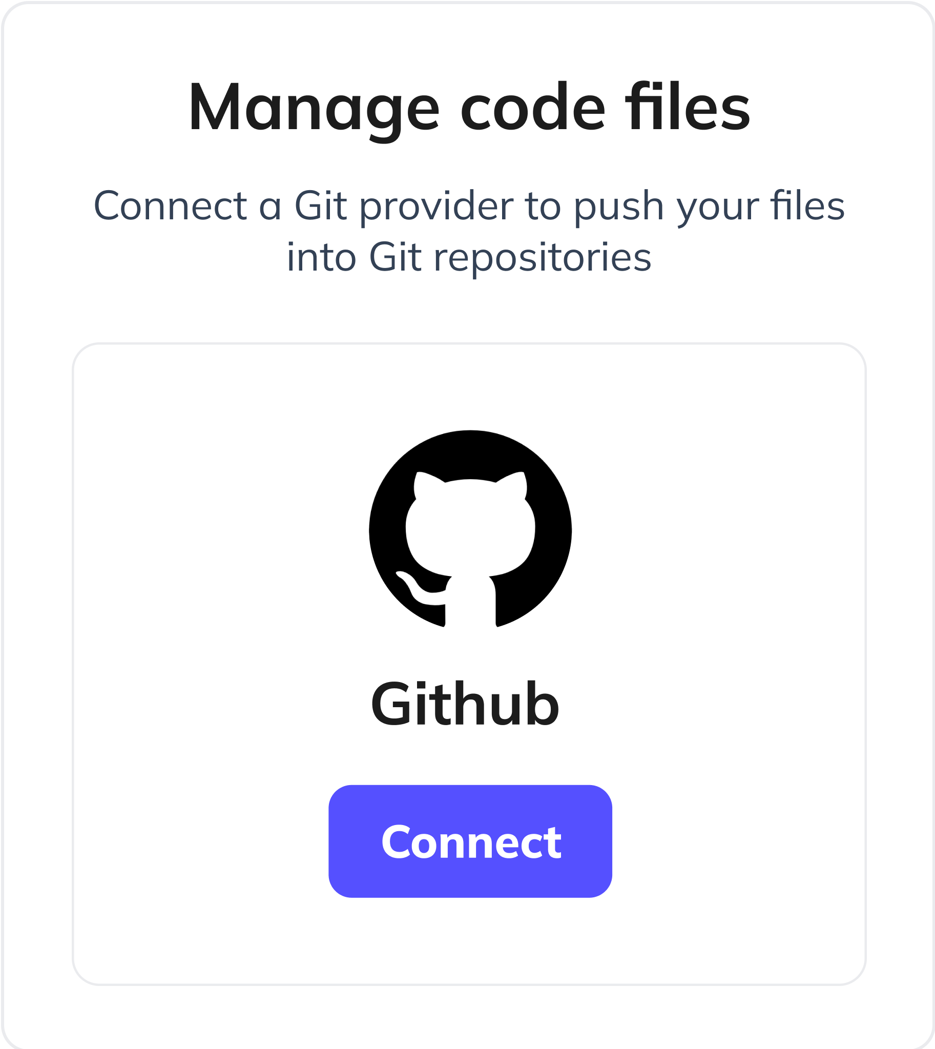 Connect  Project to GitHub with a Single Click